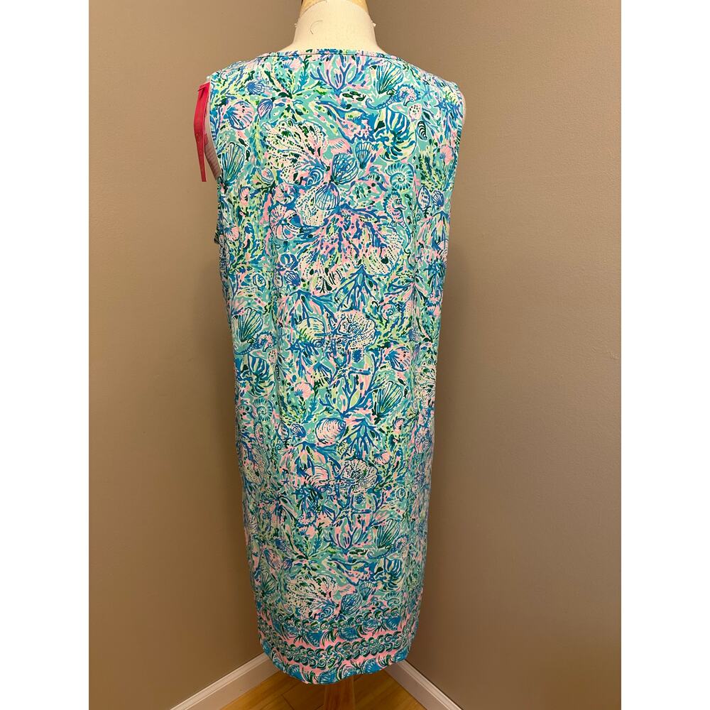NWT Lilly Pulitzer Johana Sleeveless Coverup Surf Blue Soleil It On Me Sz Large - Picture 4 of 7